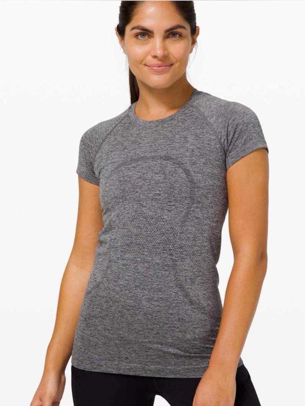 Lululemon Swift Stride Shirt Womens 4 Gray Short Sleeve Athletic Running Tee